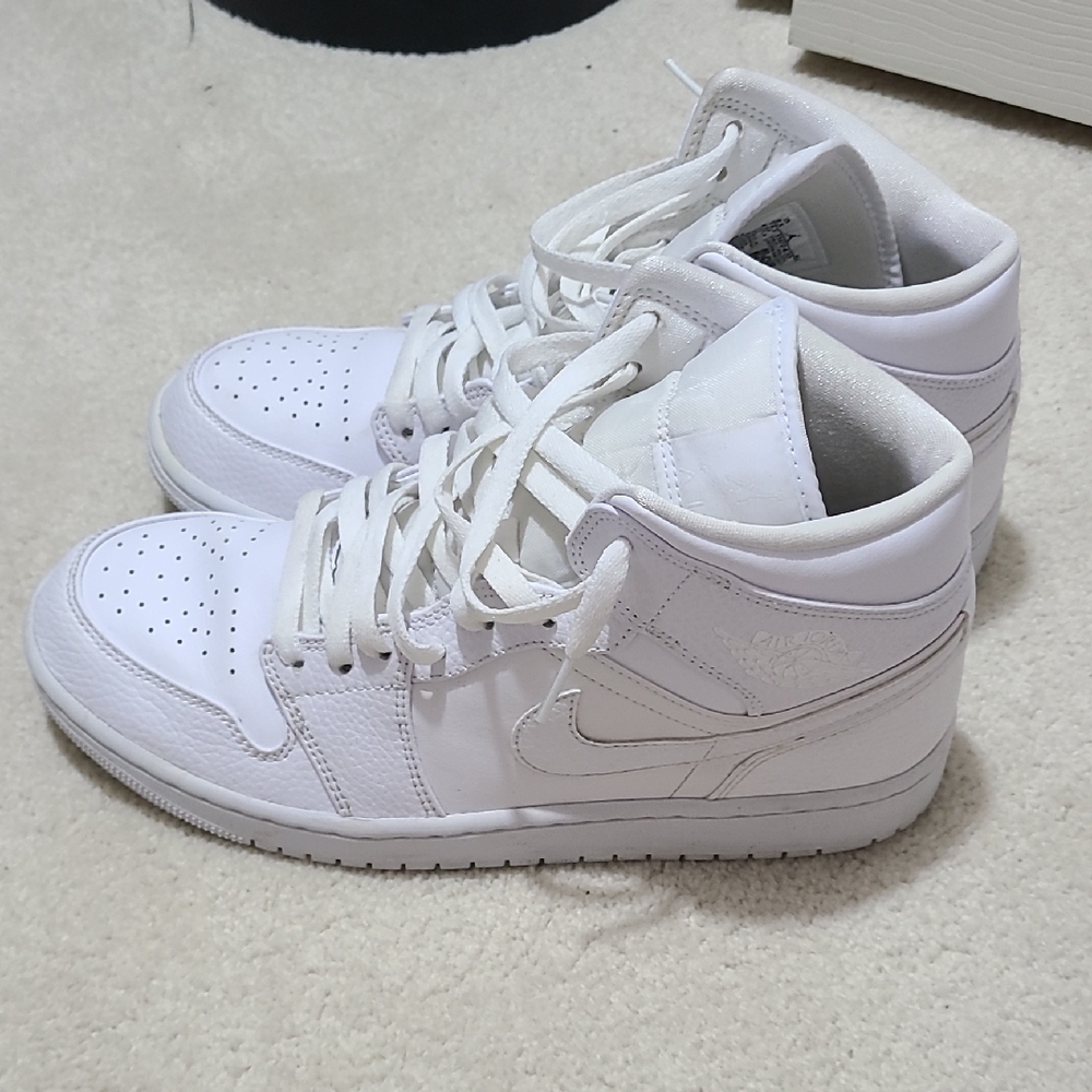 Nike All-White High-Top Sneakers